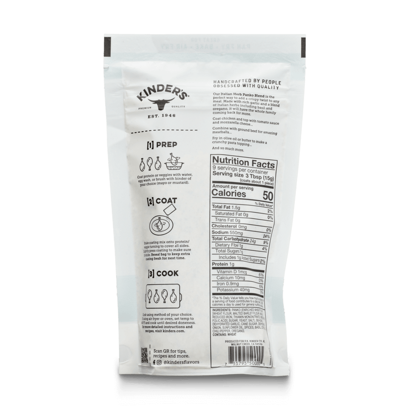Kinder's Italian Herb Crispy Panko Blend