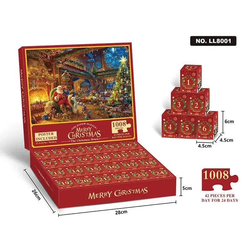 New 24 Boxes Unique Christmas Advent Calendar 2024 Jigsaw