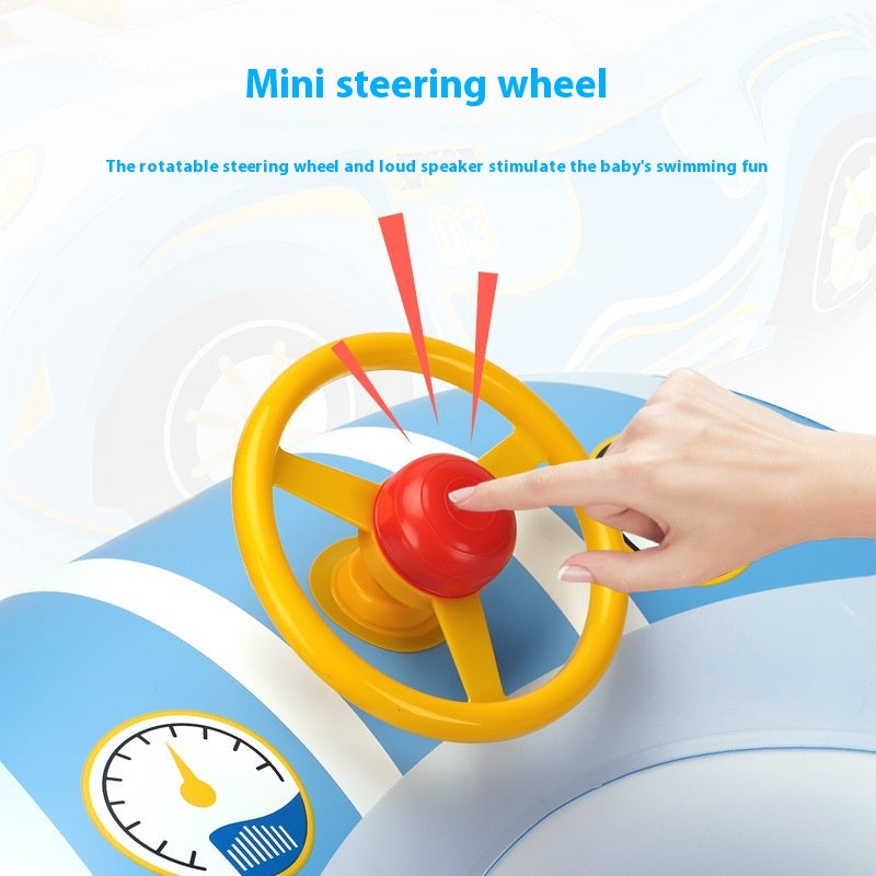 Kids Inflatable Car Steering Wheel Pool Float | Mini Pedestal Swimming Ring Canada