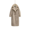 Winter Coats Women – Loose Lapel Medium-Length Polyester Coat