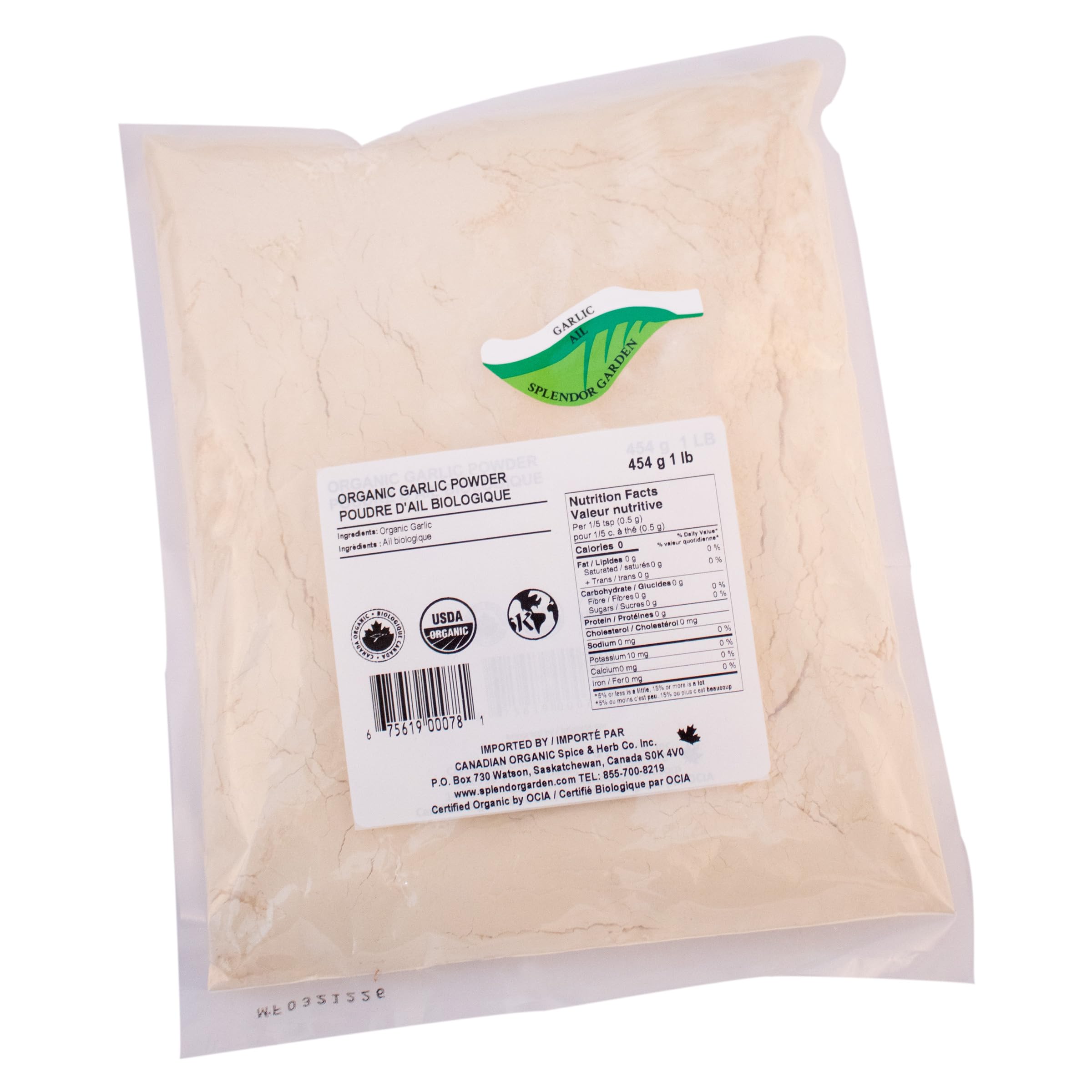 Splendor Garden - Organic Garlic Powder (454g)