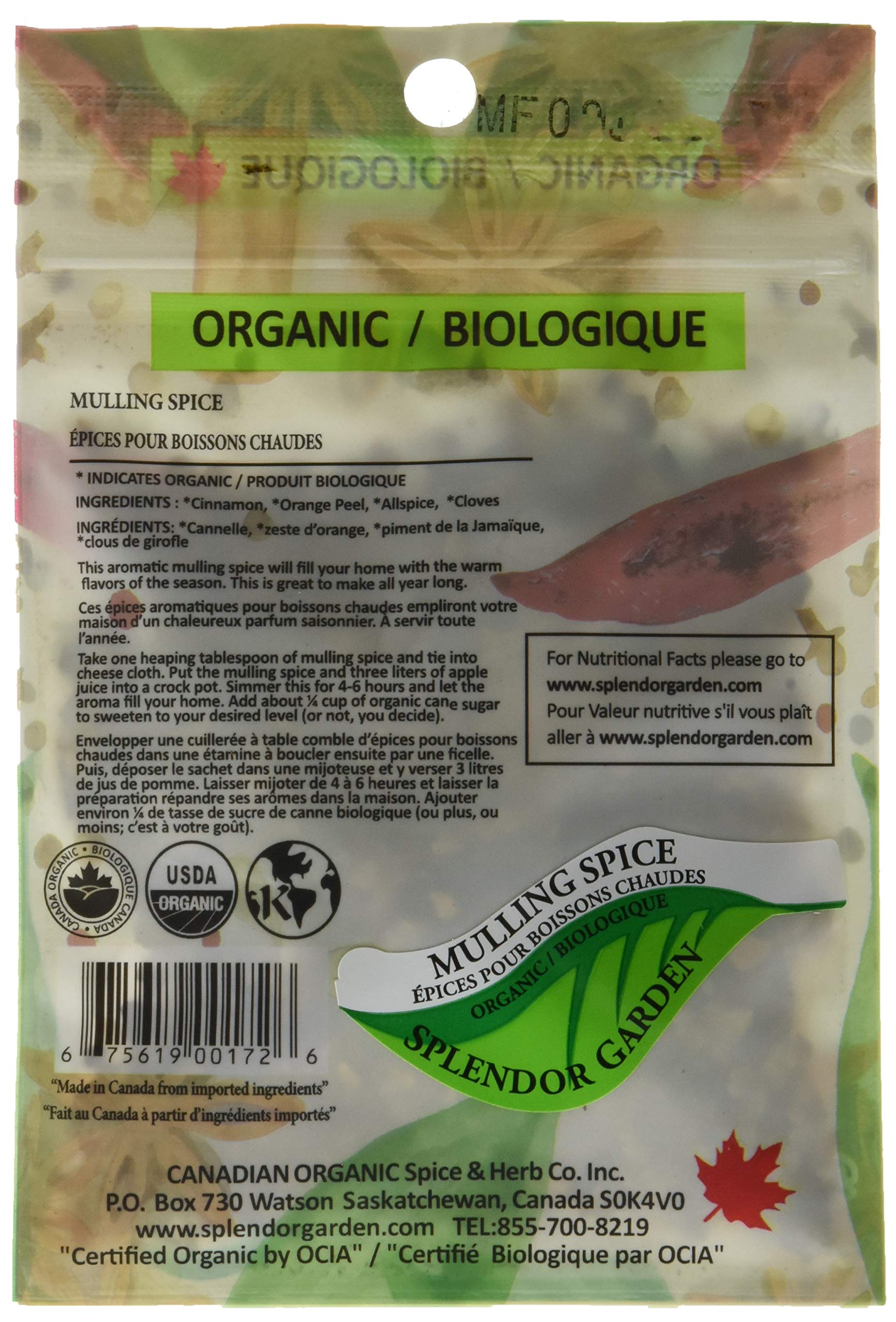 Splendor Garden - Organic Mulling Spice (227g)
