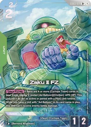 Zaku II FZ (R+) (GD03-020) - Steel Requiem Holofoil