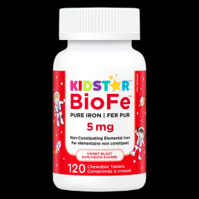 KidStar Nutrients - BioFe Pure Iron Chewable Swt Blast (120ch)