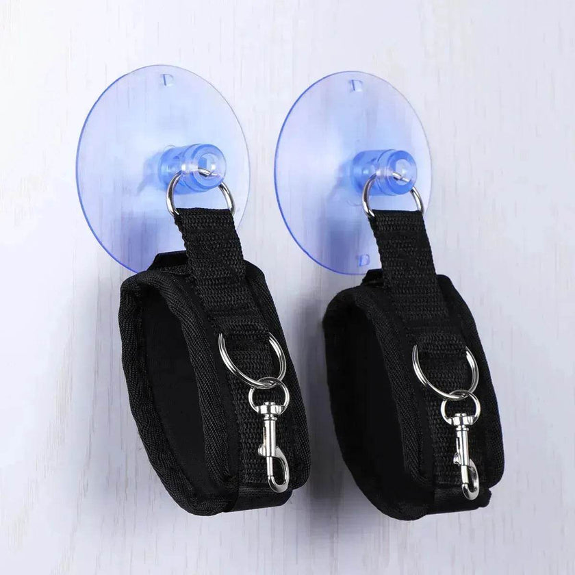 BDSM Bondage Restraint Sex Handcuff and Ankle cuff with Suction Cup