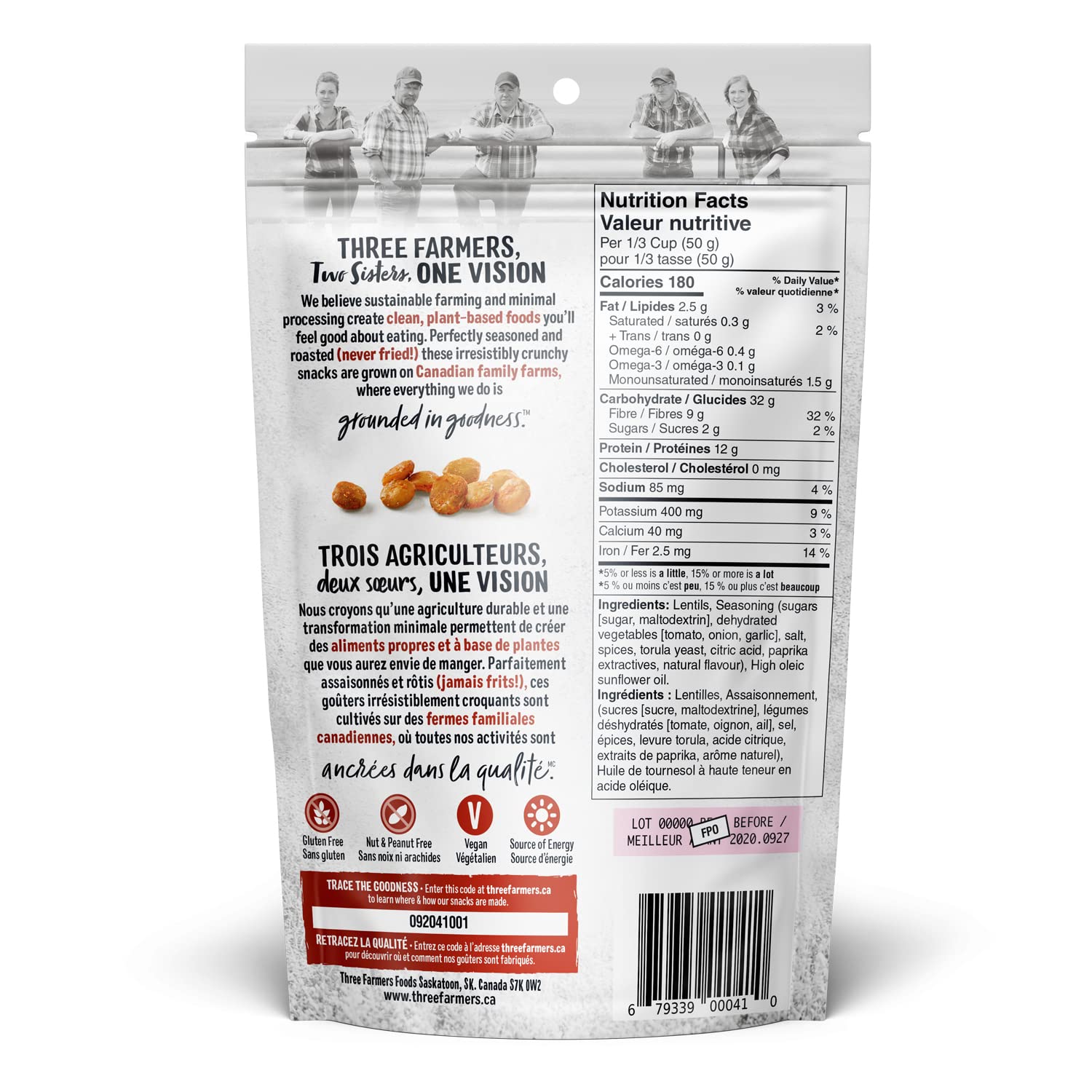 Three Farmers - Roasted Fava Beans - Sea Salt (140g)