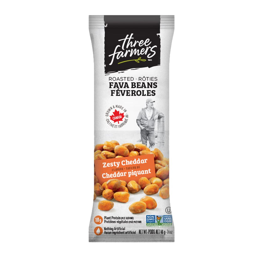 Three Farmers - Roasted Fava Beans - Zesty Cheddar (140g)
