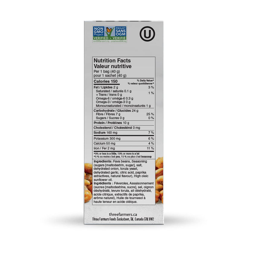 Three Farmers - Roasted Fava Beans - Zesty Cheddar (140g)