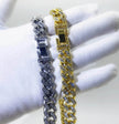 Flat Cuban Link Chain Diamond Bracelet