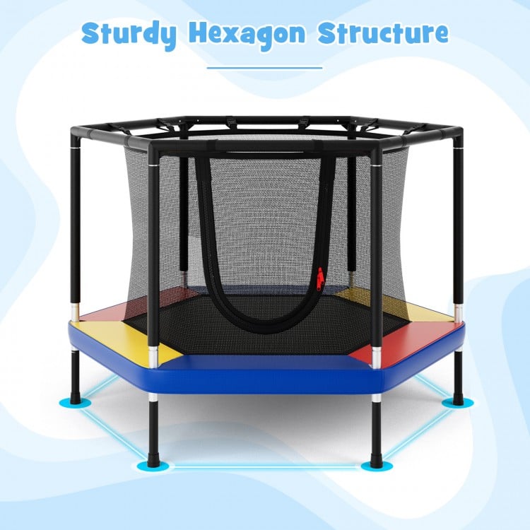 4 FT Small Toddler Recreational Trampoline with Safety Enclosure Net