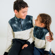 Youth Bamboo Fleece Half-Zip | Sage With Outer Space