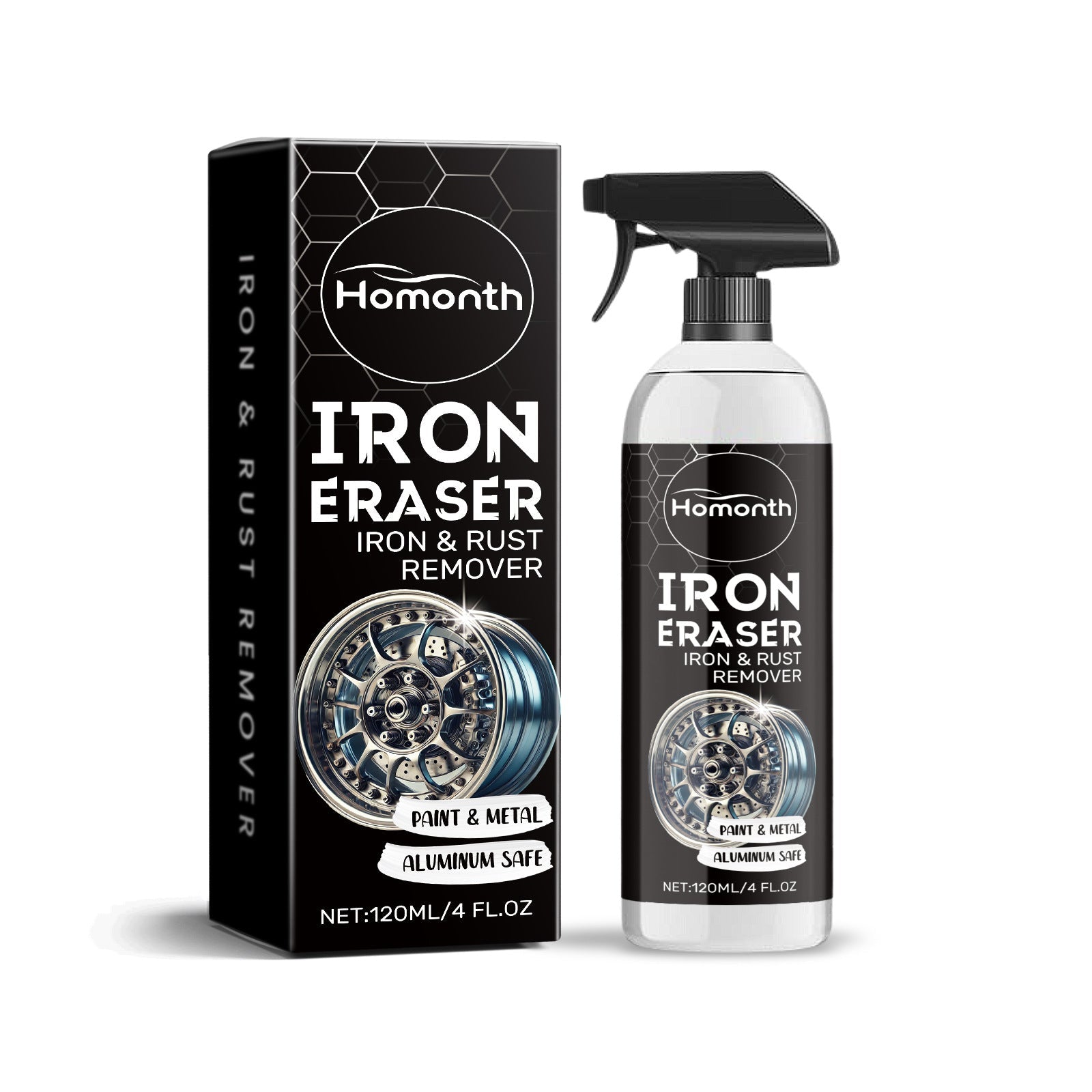 Car Rust Remover & Tire Cleaner Spray – Multi-Surface Stain & Rust Removal (120ml)