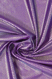Foil Snake Print Spandex Fabric: Purple, Pink & Turquoise Metallic 4-Way Stretch