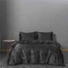 Solid Colour Sanding Washed Cotton Four-piece Duvet Cover Bed Set