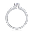 Pleasure - A Wedding Ring Set With Top-quality Moissanite S925 Silver And Platinum-plated Diamond Can Be Inspected With A Diamond Pen