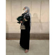 Luxury Dubai Abaya Dress Turkey Abaya Kimono Middle East Dubai Women's Embroidered  Loose Cardigan Gown