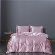 Solid Colour Sanding Washed Cotton Four-piece Duvet Cover Bed Set