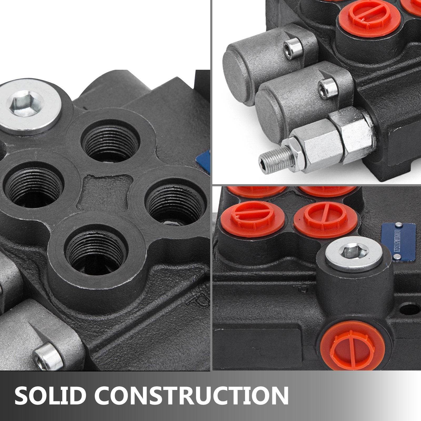 Hydraulic Valve 2 Spool Hydraulic Joystick Control Valve 11gpm Hydraulic Directional Control Valve Double Acting For Tractors Loaders Tanks