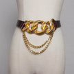 Street shot fashion metal chain link Waist Belt women