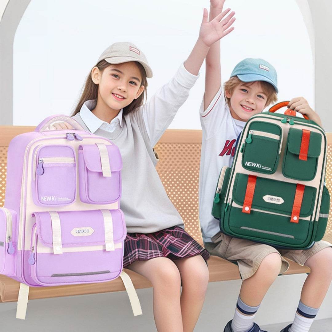 Children's Spine Protection Backpack Multi-compartment Burden Reduction Schoolbag