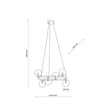 ANABELLE Scandinavian PendANABELLE 6-Light Scandinavian Globe Chandelier for Dining Room & Modern Interiorsant Light 6