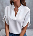 Short-sleeved Chiffon Shirt New V-neck Shirt Women's Casual Versatile Clothing