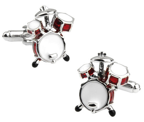 Men's Musical Drum Set Cufflinks – Copper Baked Paint Music Novelty Cufflinks | Canada & USA
