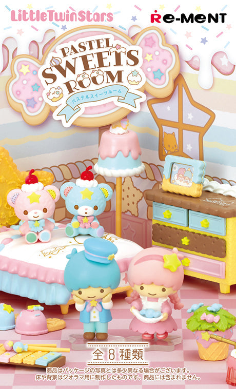 Sanrio: LittleTwinStars PASTEL SWEETS ROOM (1 Random Box) (Re-ment Blind Box)