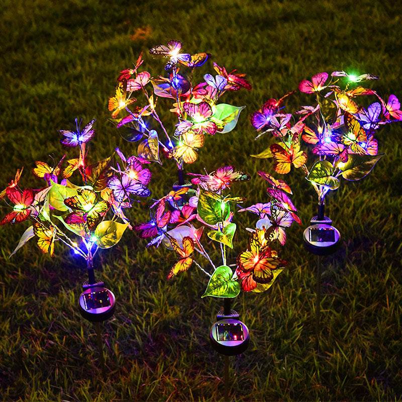 Solar Butterfly Courtyard Light Led Landscape Pathway Lighting
