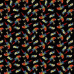 Rain Forest - Marcia Baldwin - Tossed Black Parrots