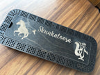 Personalized Cribbage Board with Card and Pegs Storage,Rectangular Size,With Scoring Panel