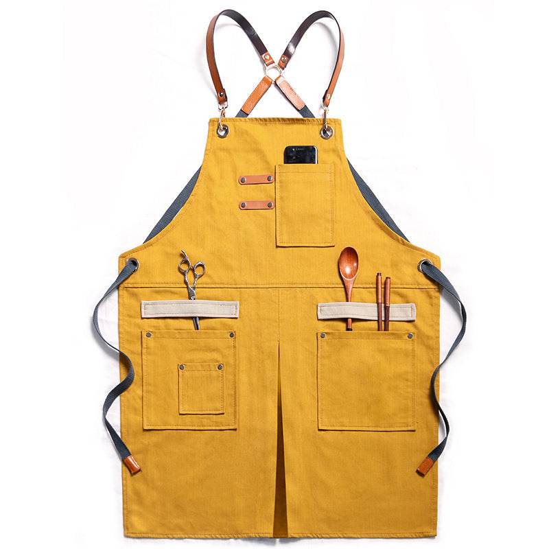 Hair Stylist Cake Shop Barista Men And Women Flower Shop Workwear Denim Apron Jeans