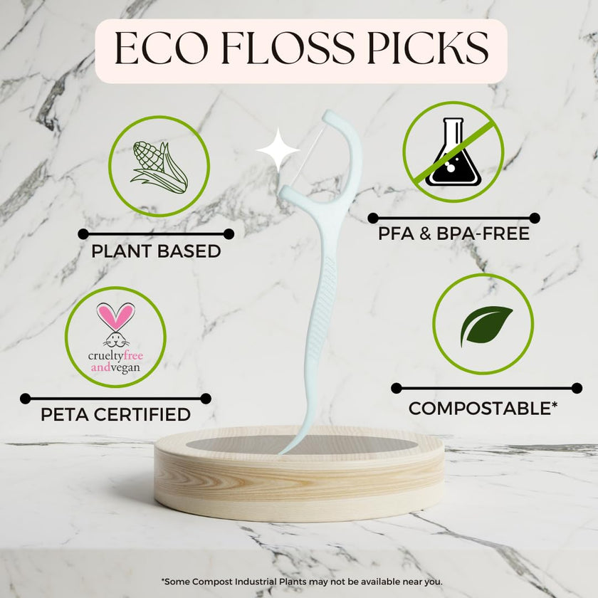 The Future Is Bamboo - Eco Floss Picks - FRESH MINT (50ct)