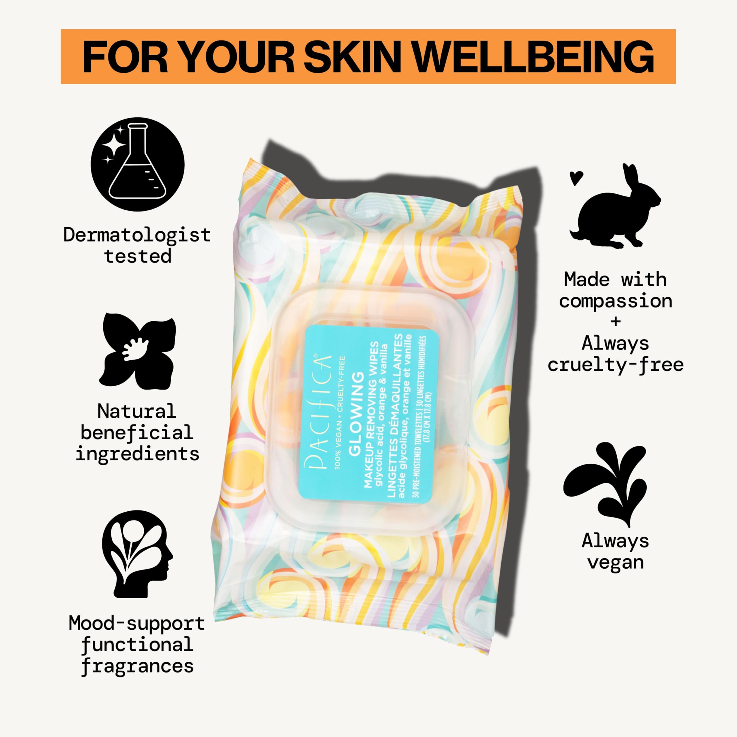 Pacifica - Glowing Makeup Removing Wipes (30ct)
