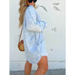 Women's Denim Washed Loose Shirt Dress