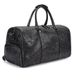 Luxury Retro Embossed Leather Duffle Bag with Shoe Compartment