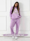 Fashion Casual joggers and hoodie set women's