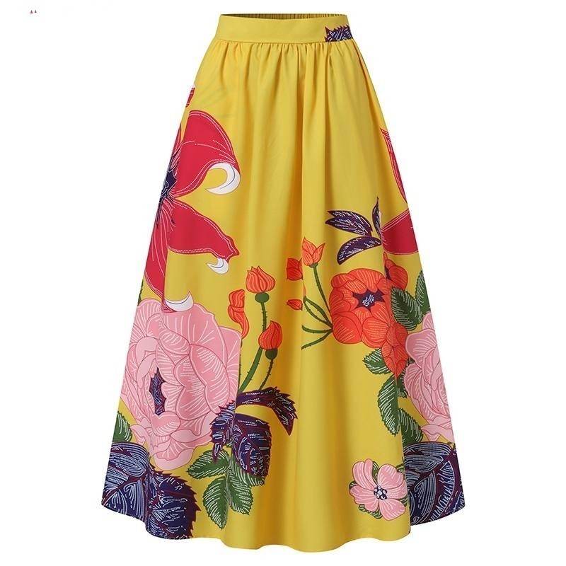 Elegant Bottoms Skirt Floral Long Maxi prairie Skirt