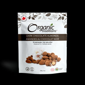 Organic Traditions - Almonds, Dark Chocolate (100g)