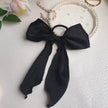 Silk satin oversized bow tie Hair Scrunchies ponytail Holder