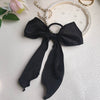 Silk satin oversized bow tie Hair Scrunchies ponytail Holder