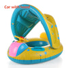 Large Thickened Car Boat Swimming Ring with Canopy | Kids Inflatable Pool Float Canada