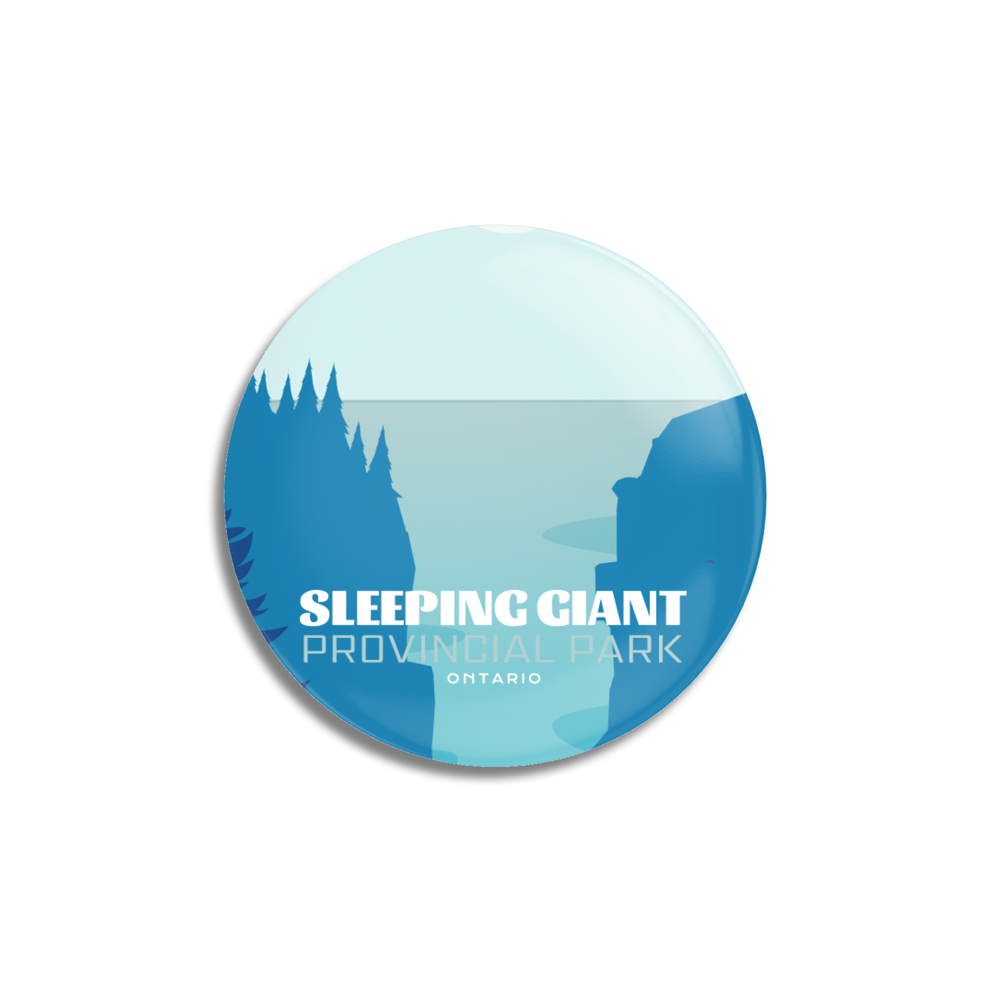 Sleeping Giant Provincial Park of Ontario Pinback Button, Canada Parks