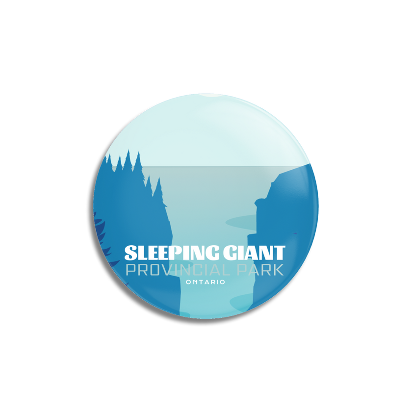 Sleeping Giant Provincial Park of Ontario Pinback Button, Canada Parks