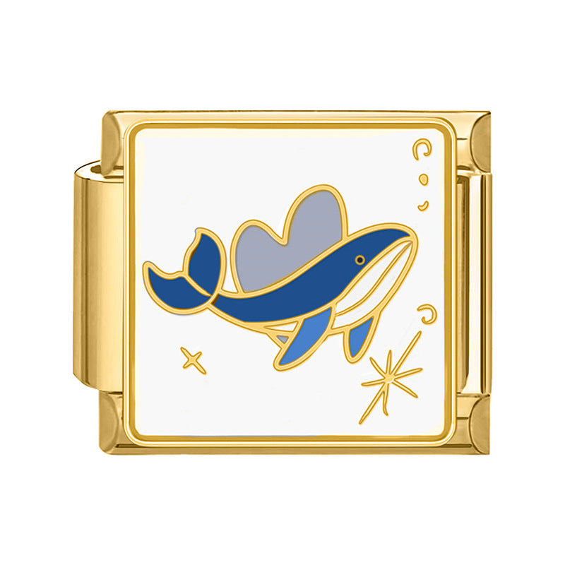 Gold Enamel DIY Pendant Charm – Bracelet Necklace Anklet Accessory