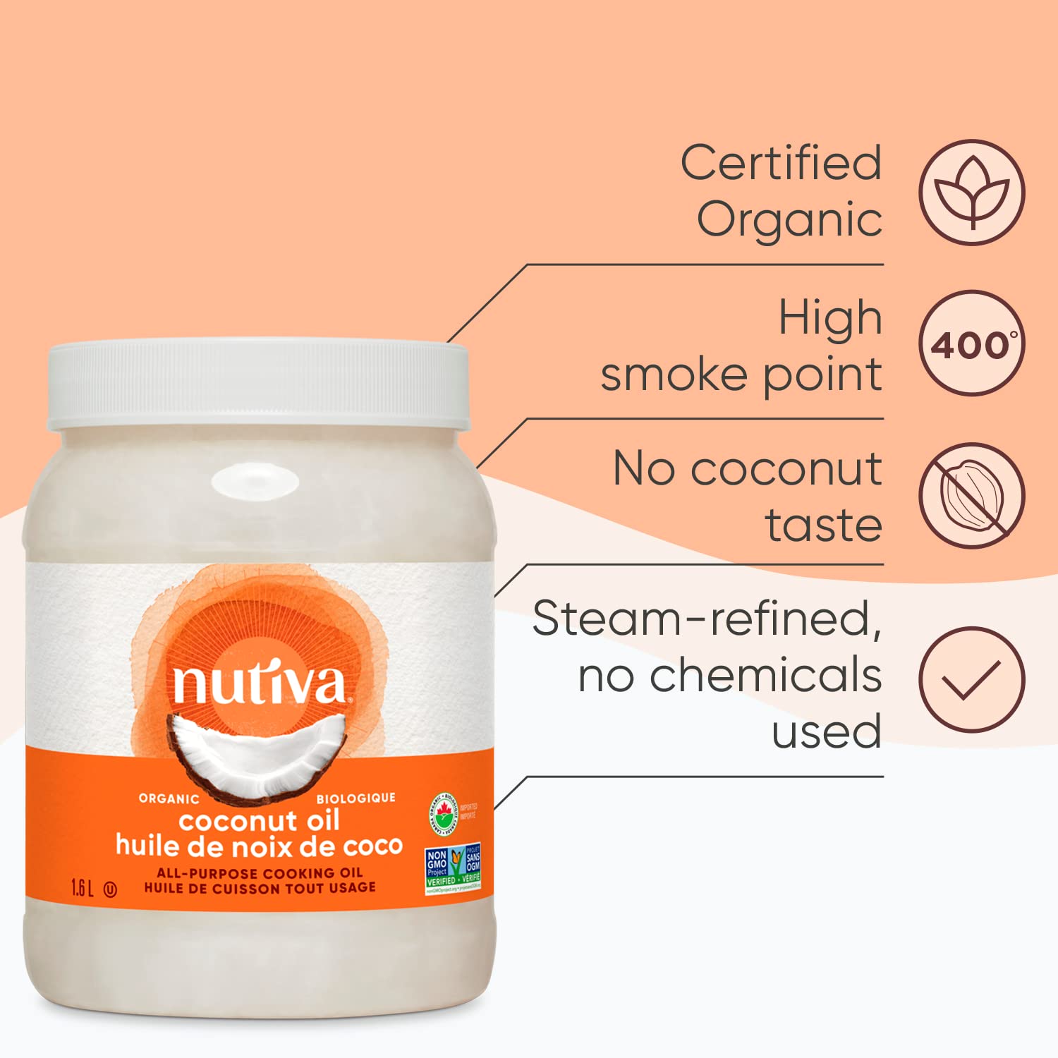 Nutiva - Refined Coconut Oil (3.79L)