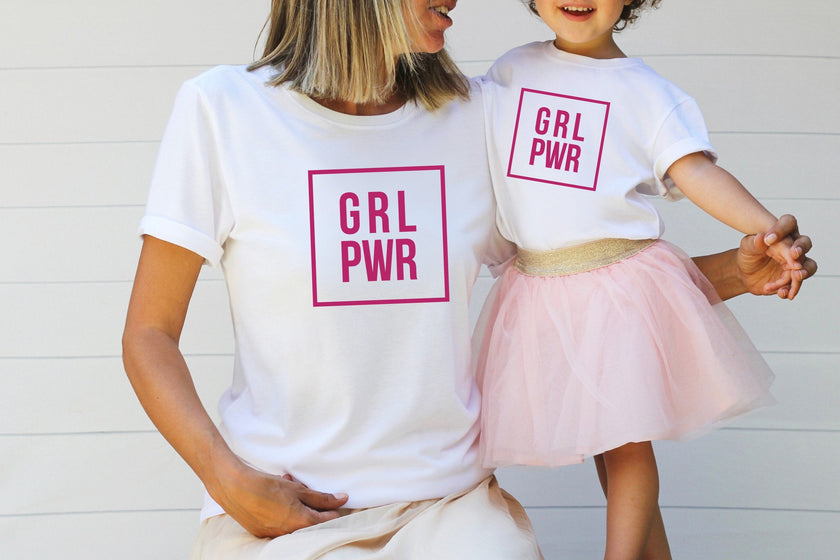 GRL PWR Matching Mommy and Me Shirts