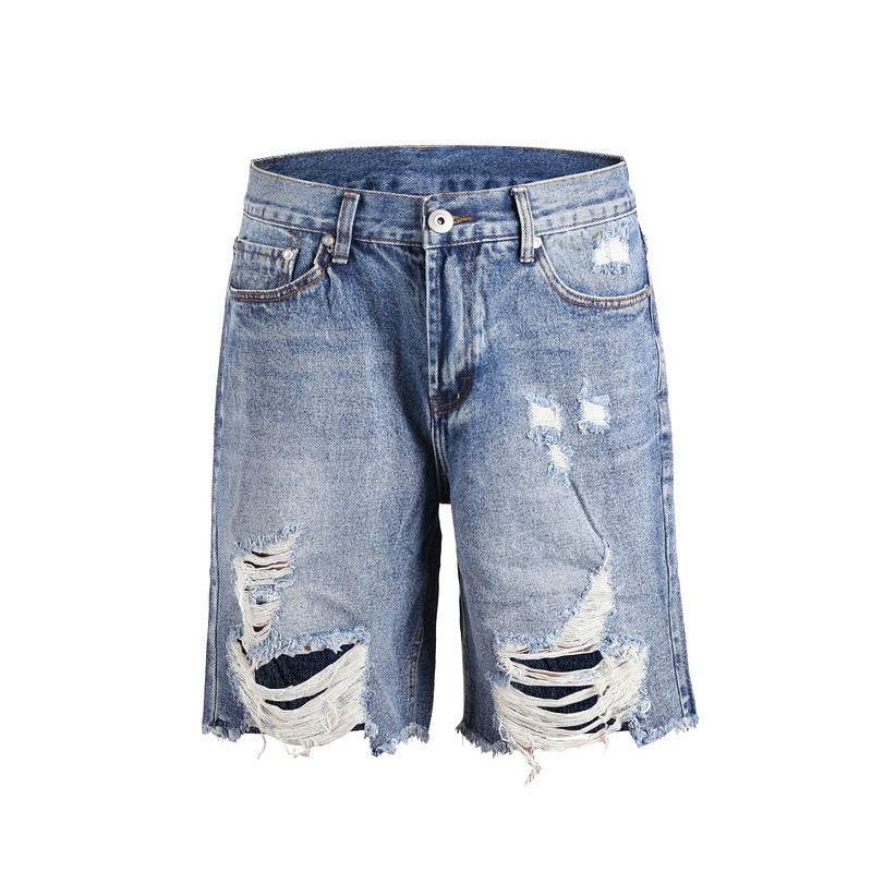 Loose Dad Denim Shorts Men Jeans