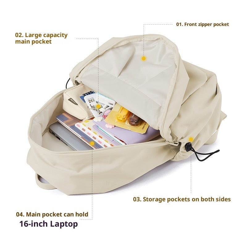 Mori Leisure Backpack – Lightweight Oxford School & College Bag | Khaki, Black, Green | 15.6