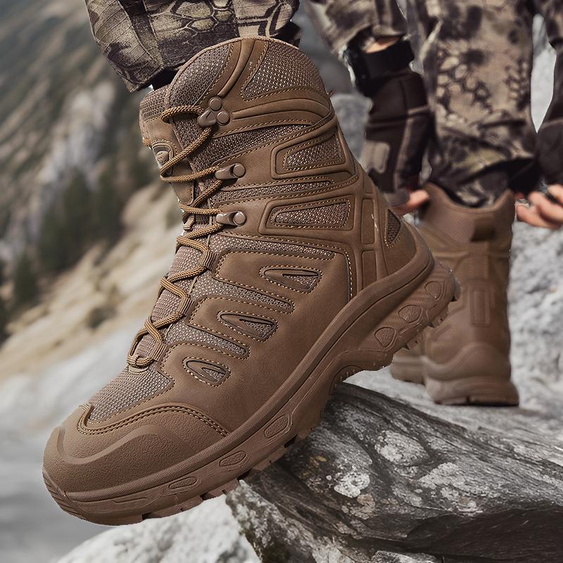 Men's Mid-Top Outdoor Hiking Boots – Waterproof Rubber Sole | EU 39–47